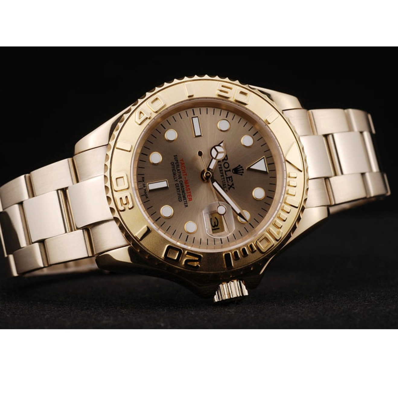 Good copy rolex watches Master Gold Gold Rolex Yacht Dial 98232 Bezel 0702